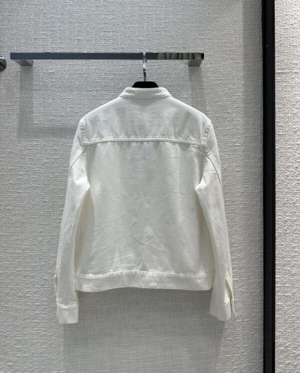 Travel Tag Denim Jacket White For Women