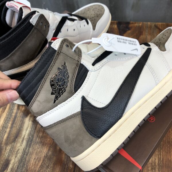 Travis Scott x Nike Air Jordan 1 Retro High OG ‘Mocha’ and White Sneaker For Women, Women's Shoes