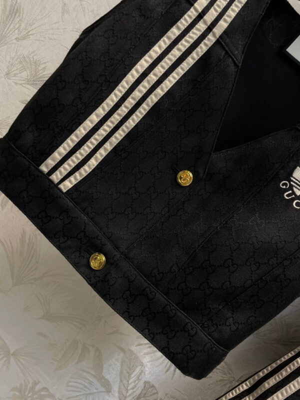 Trefoil Print And 3-Stripe Top And Skirt Black For Women