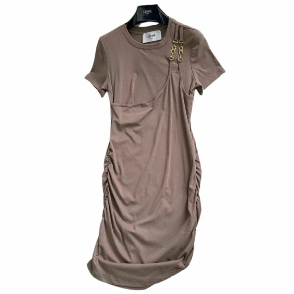 Two-Piece Irregular Dress Grey For Women