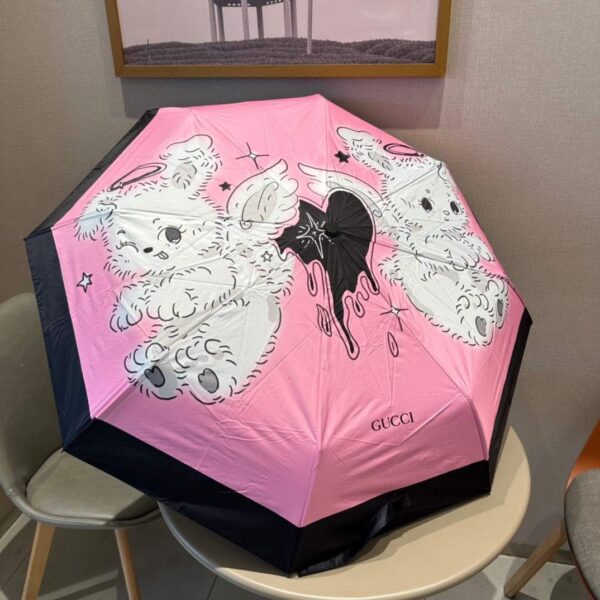 Two Tone Folding Umbrella Black And Pink