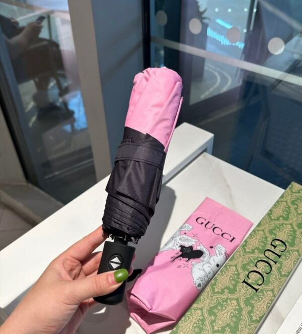 Two Tone Folding Umbrella Black And Pink