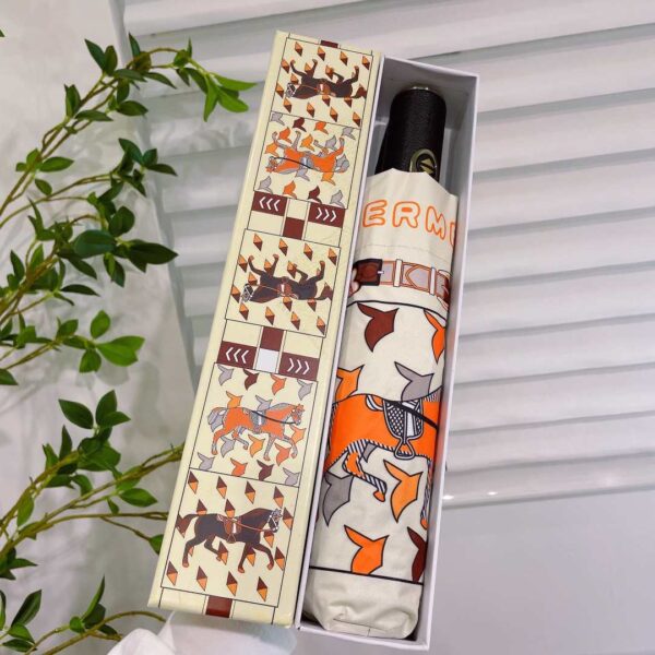 Umbrella With Logo Horse Beige
