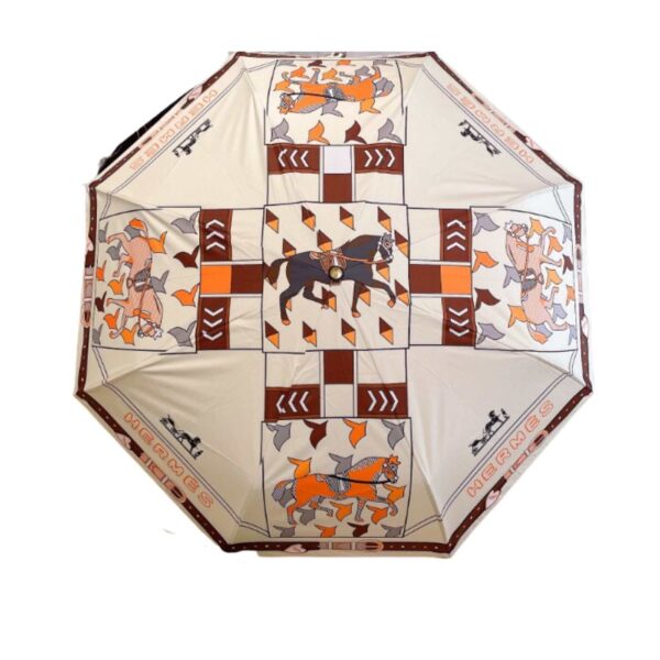 Umbrella With Logo Horse Beige