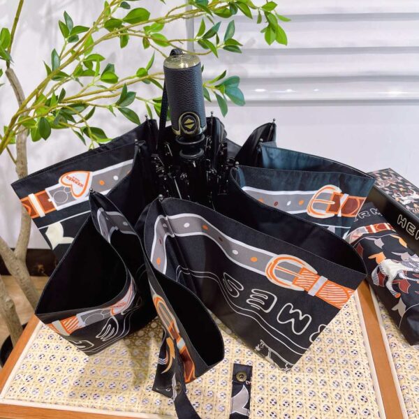 Umbrella With Logo Horse Black