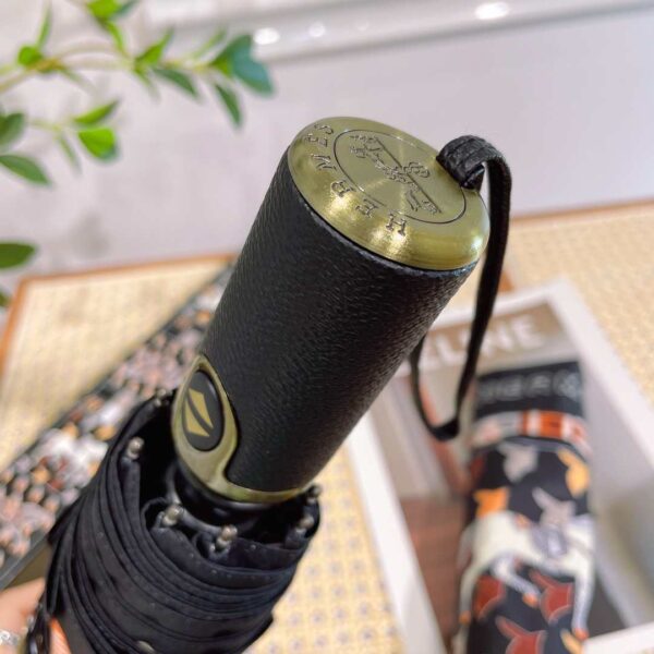 Umbrella With Logo Horse Black