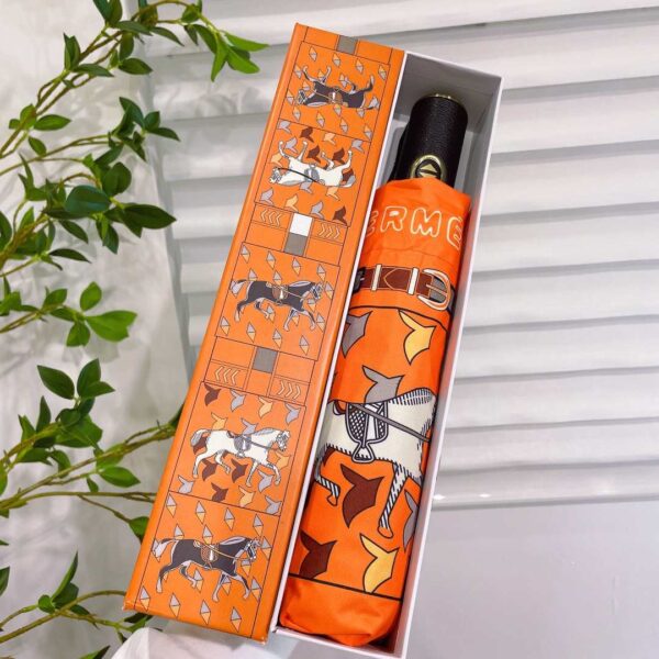 Umbrella With Logo Horse Orange