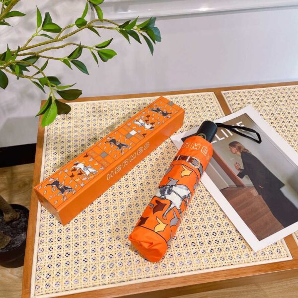 Umbrella With Logo Horse Orange