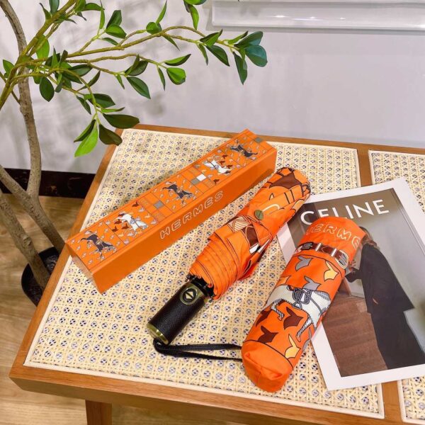 Umbrella With Logo Horse Orange