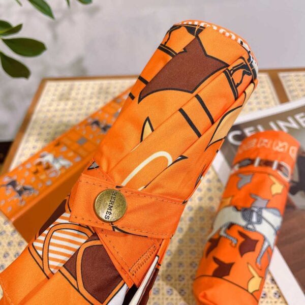Umbrella With Logo Horse Orange