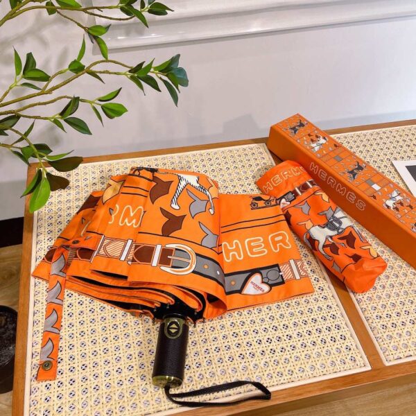 Umbrella With Logo Horse Orange