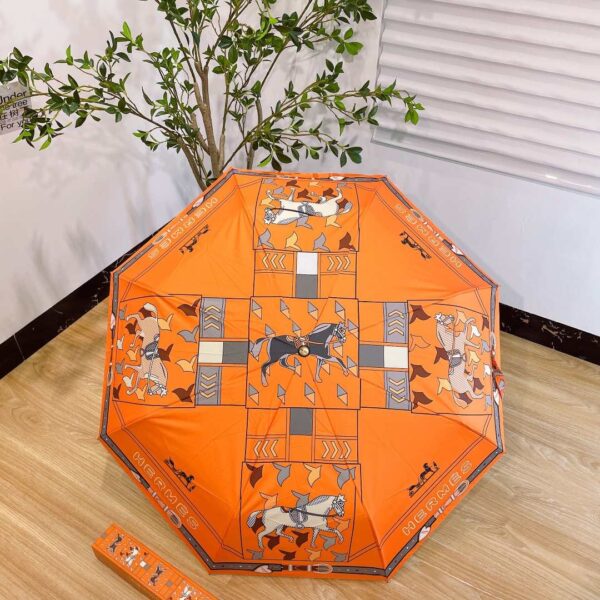 Umbrella With Logo Horse Orange