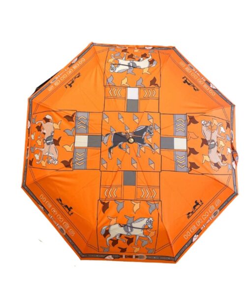 Umbrella With Logo Horse Orange