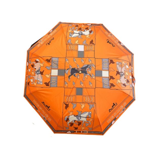 Umbrella With Logo Horse Orange