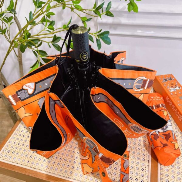 Umbrella With Logo Horse Orange