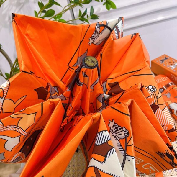 Umbrella With Logo Horse Orange
