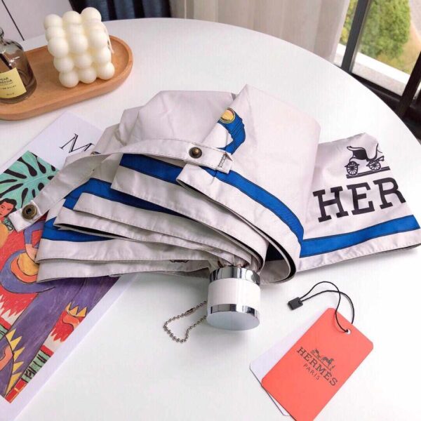 Umbrella With Logo Horse White