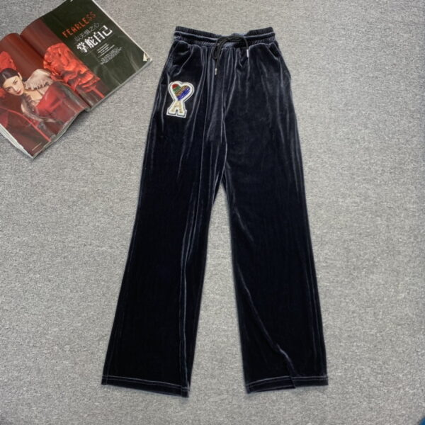 Velvet Material Trousers And Top Black For Women