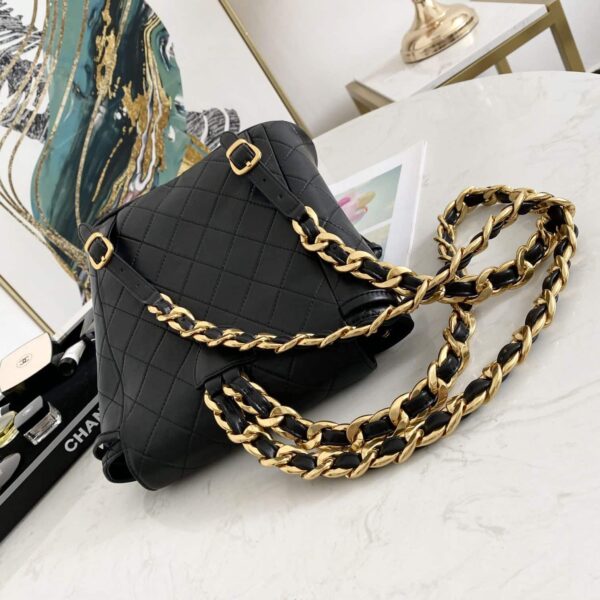 [REP 1:1] Vintage Duma Backpack Black/Brown For Women 8.3in / 21cm