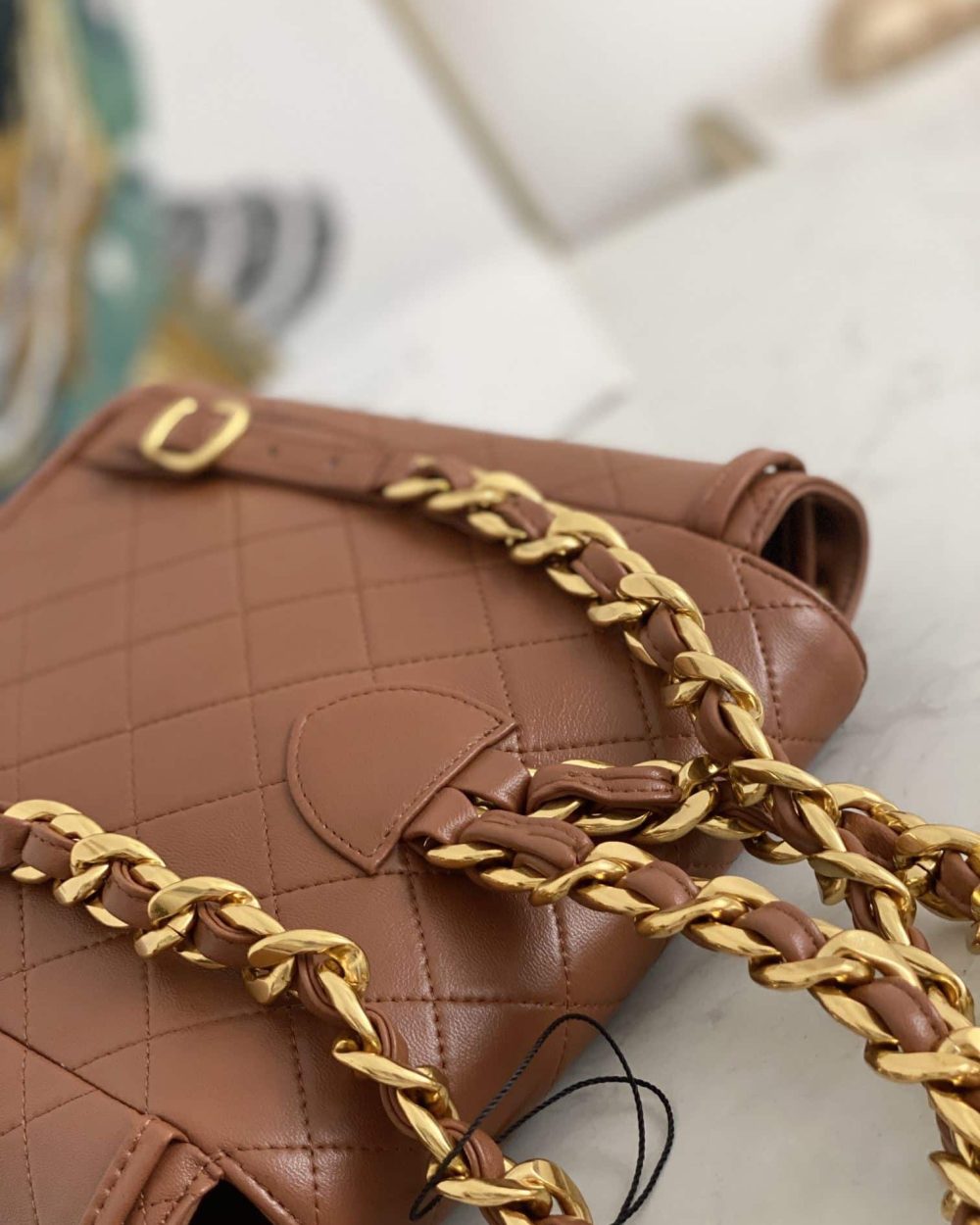 [REP 1:1] Vintage Duma Backpack Black/Brown For Women 8.3in / 21cm