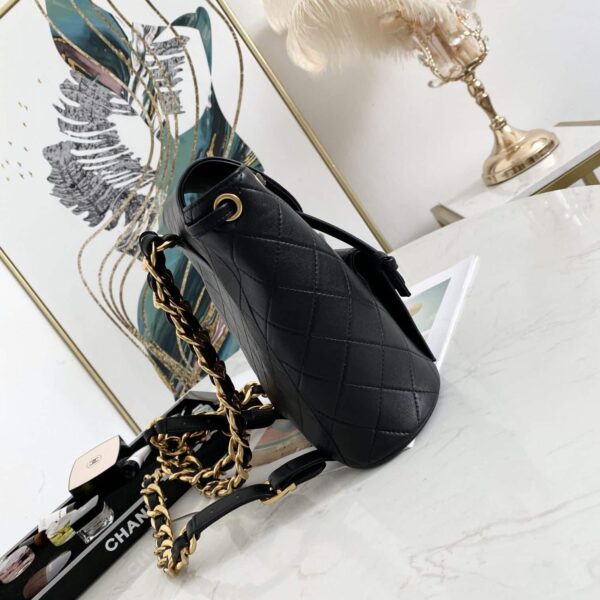 [REP 1:1] Vintage Duma Backpack Black/Brown For Women 8.3in / 21cm