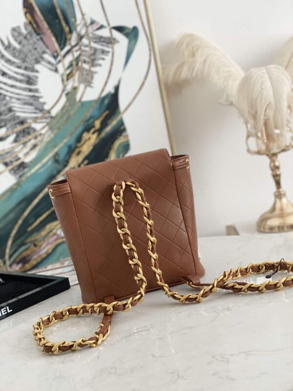 [REP 1:1] Vintage Duma Backpack Black/Brown For Women 8.3in / 21cm