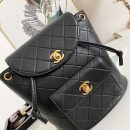 [REP 1:1] Vintage Duma Backpack Black/Brown For Women 8.3in / 21cm