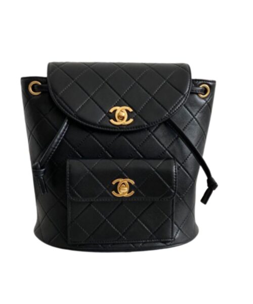 [REP 1:1] Vintage Duma Backpack Black/Brown For Women 8.3in / 21cm