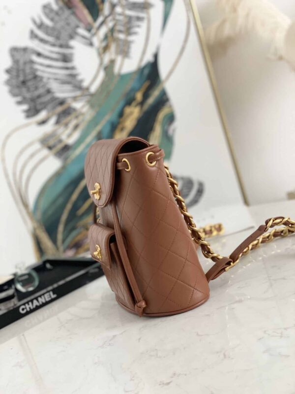 [REP 1:1] Vintage Duma Backpack Black/Brown For Women 8.3in / 21cm