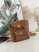 [REP 1:1] Vintage Duma Backpack Black/Brown For Women 8.3in / 21cm
