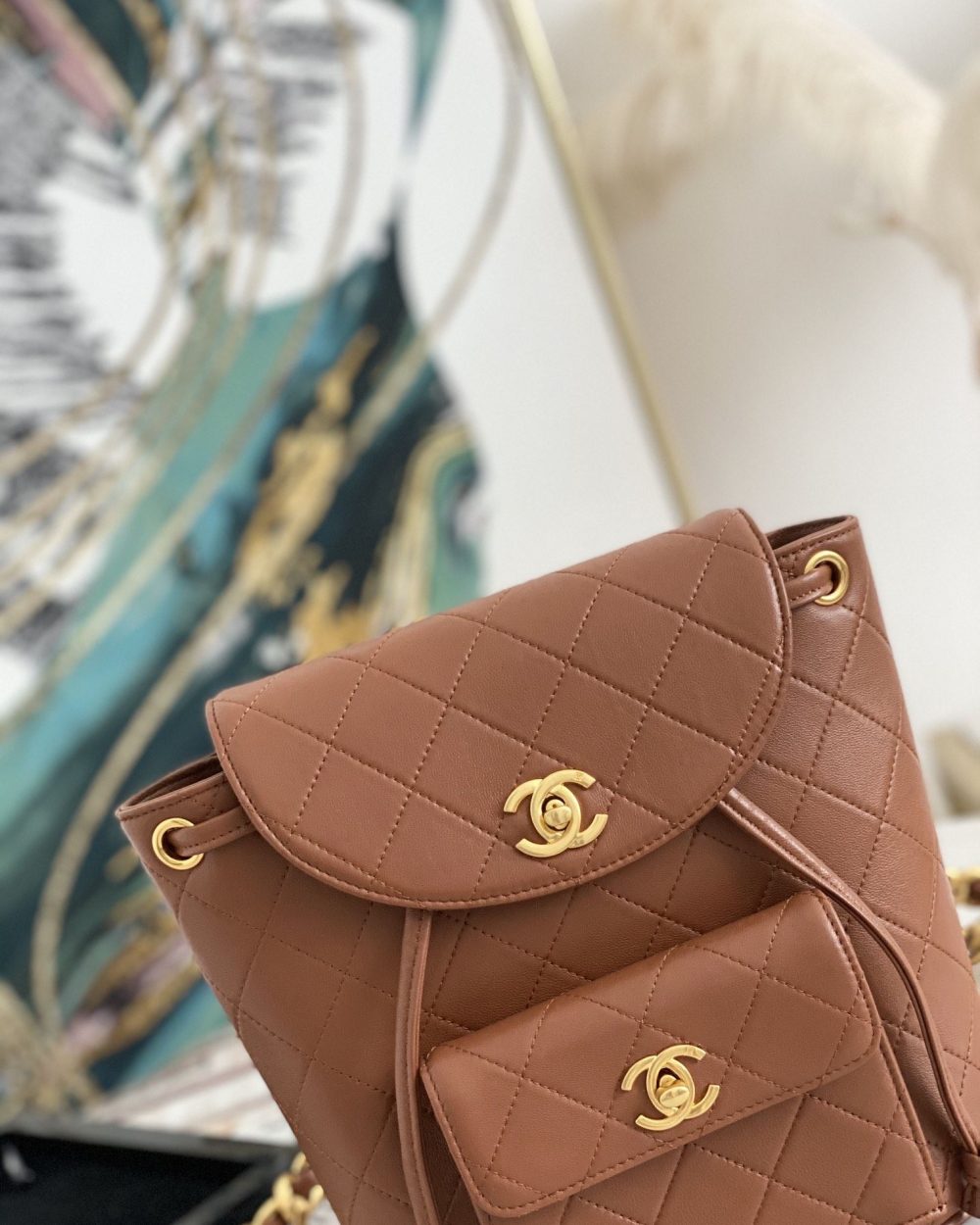 [REP 1:1] Vintage Duma Backpack Black/Brown For Women 8.3in / 21cm