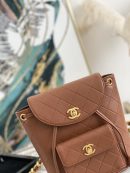 [REP 1:1] Vintage Duma Backpack Black/Brown For Women 8.3in / 21cm