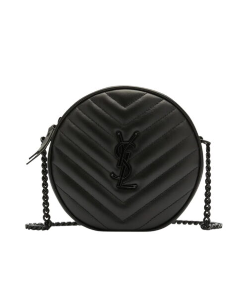 [REP 1:1] Vinyle Round Camera Crossbody Bag Black For Women NMS21_V4HJ4