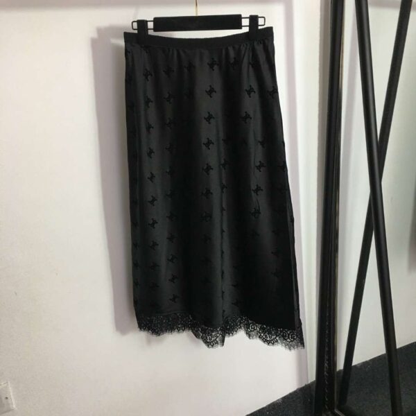 Waist Slit Skirt Black For Women