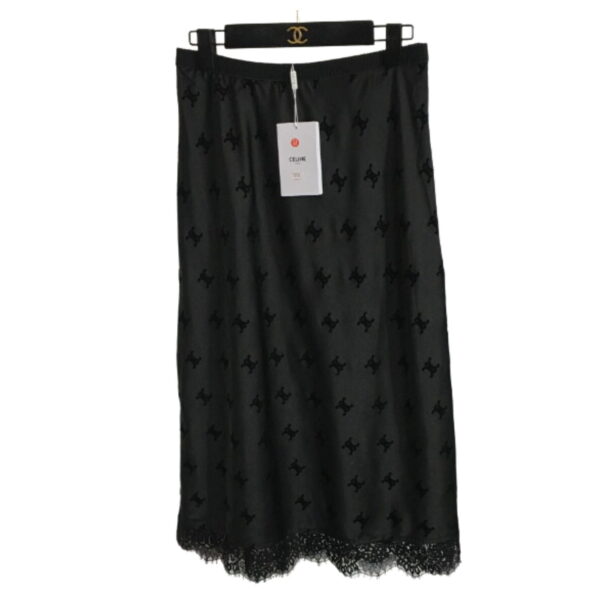 Waist Slit Skirt Black For Women