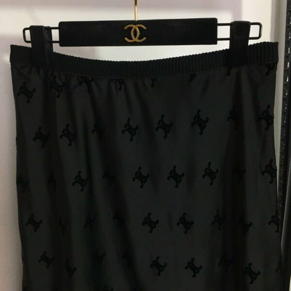 Waist Slit Skirt Black For Women