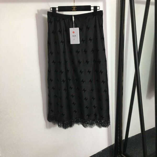 Waist Slit Skirt Black For Women