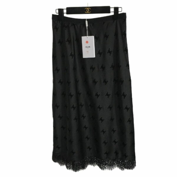 Waist Slit Skirt Black For Women