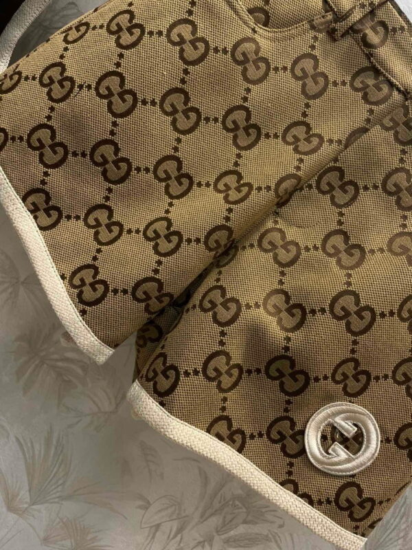 White Border Top And Shorts Brown For Women