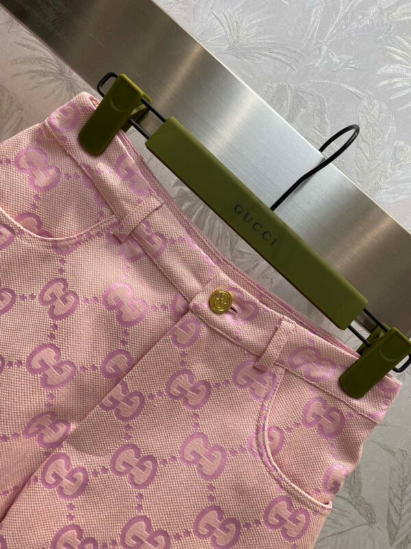White Border Top And Shorts Pink For Women
