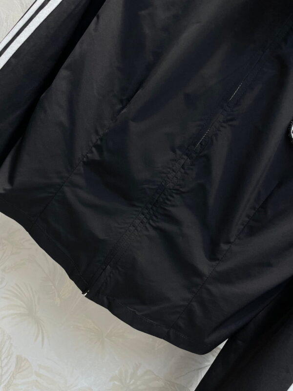 White Stripe Sport Jacket And Pants Black For Women