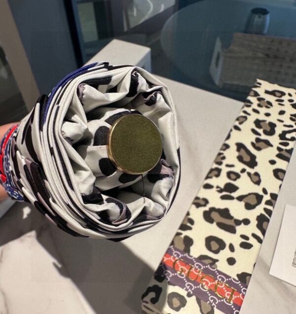 With Holes Patterns Folding Umbrella White