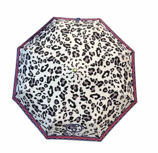 With Holes Patterns Folding Umbrella White