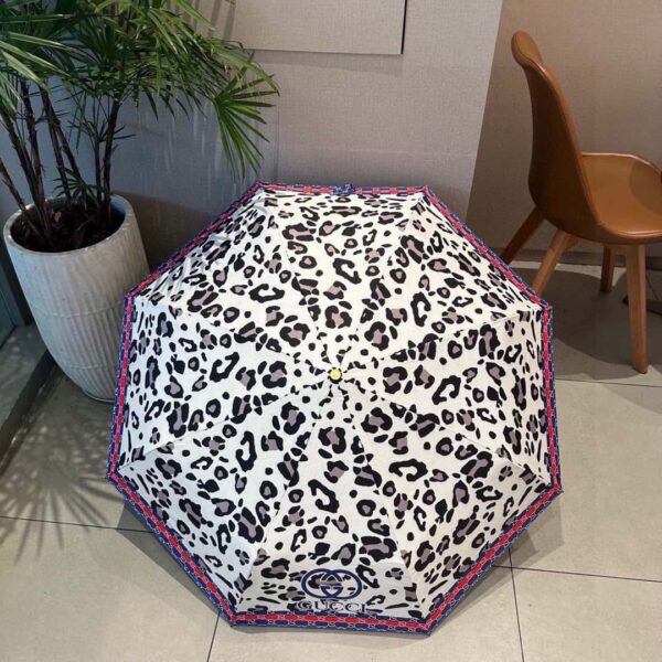 With Holes Patterns Folding Umbrella White