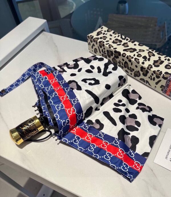 With Holes Patterns Folding Umbrella White