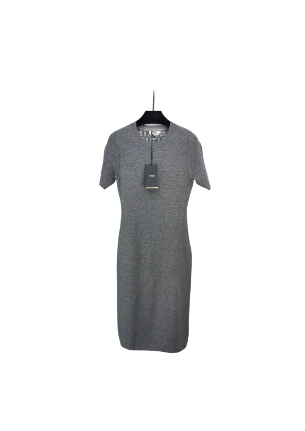 Wool Dress Grey For Women FZDB46ANERF0TAZ