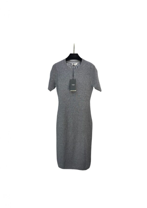Wool Dress Grey For Women FZDB46ANERF0TAZ