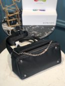 Zip Pocket Chain Tote Bag Tessuto In Black For Women 11in/ 28cm