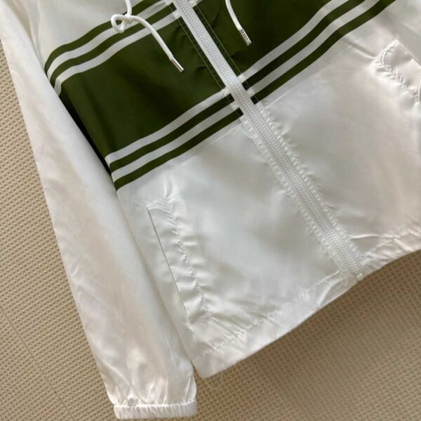 Zipper Jacket And Elastic Waist Shorts White For Women