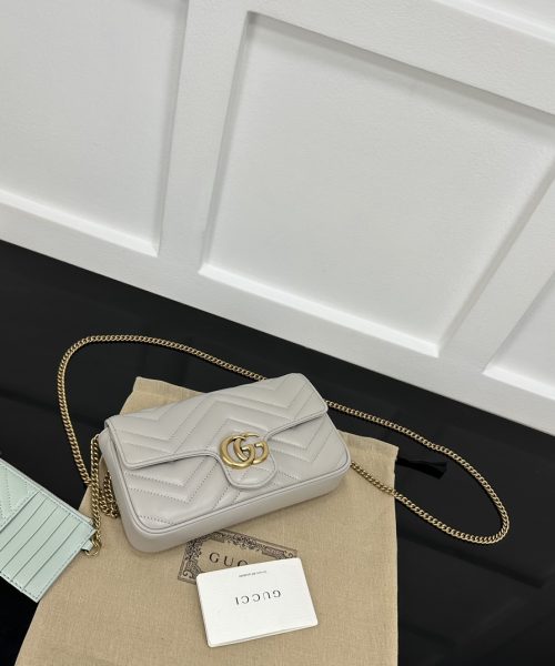 1:1 Replica GG MARMONT MINI BAG light Grey For Women 751526 AACCE 1742